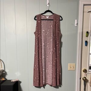 LuLaRoe Mauve Joy Vest new L